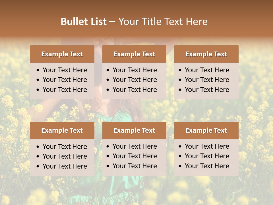 Young Blond Beautiful PowerPoint Template