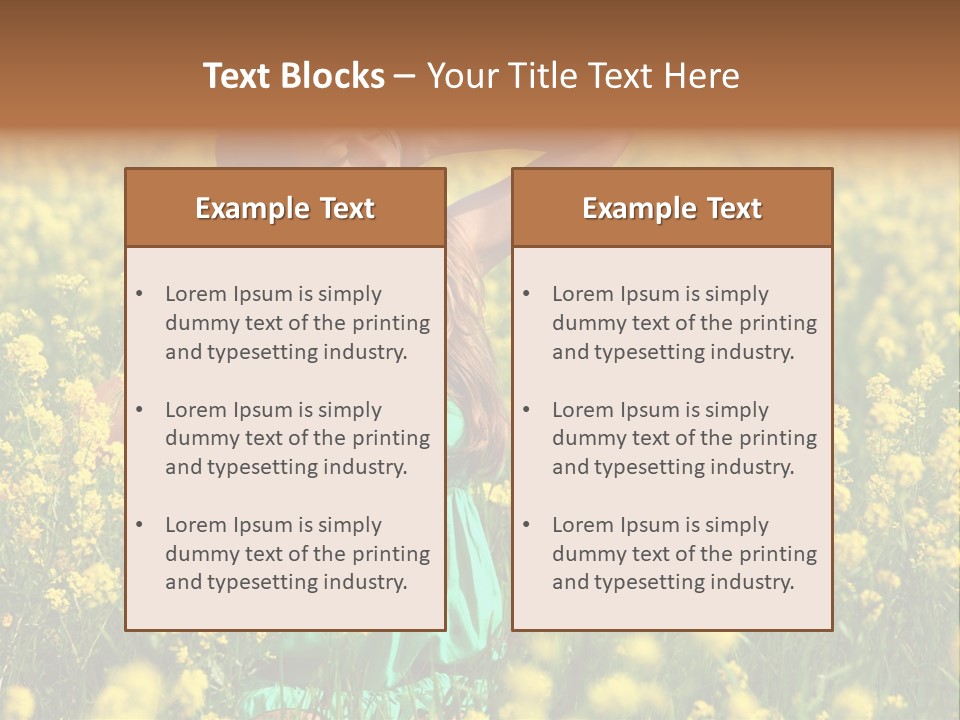 Young Blond Beautiful PowerPoint Template