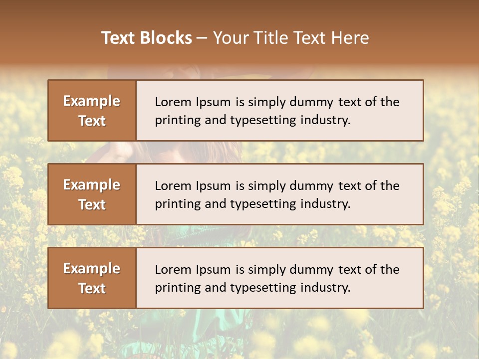 Young Blond Beautiful PowerPoint Template