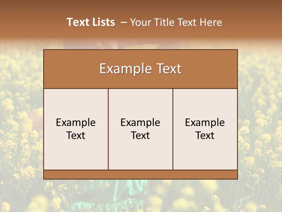 Young Blond Beautiful PowerPoint Template