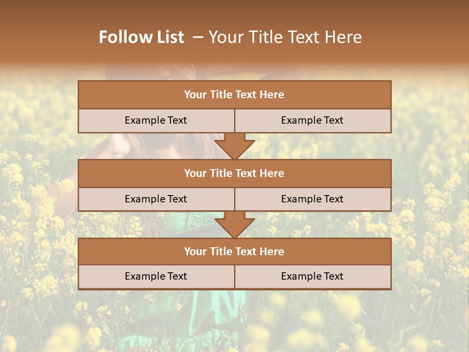 Young Blond Beautiful PowerPoint Template