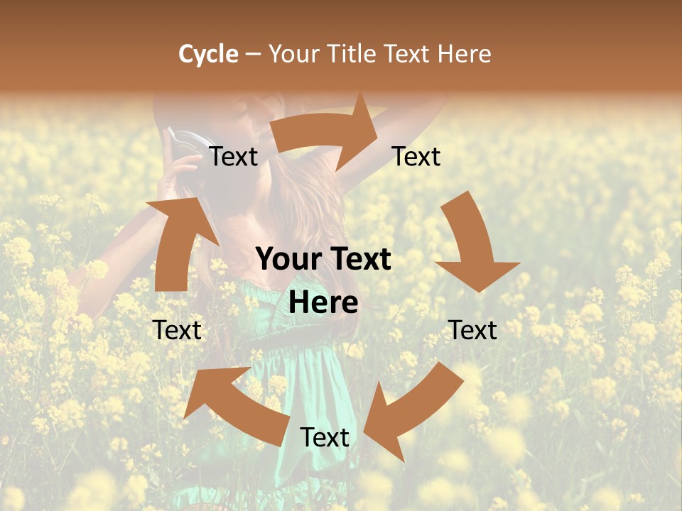 Young Blond Beautiful PowerPoint Template