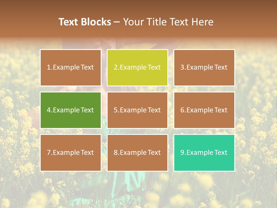 Young Blond Beautiful PowerPoint Template