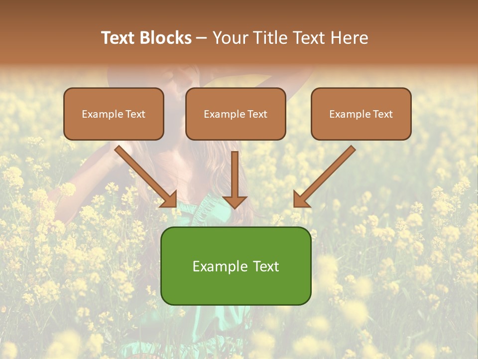 Young Blond Beautiful PowerPoint Template