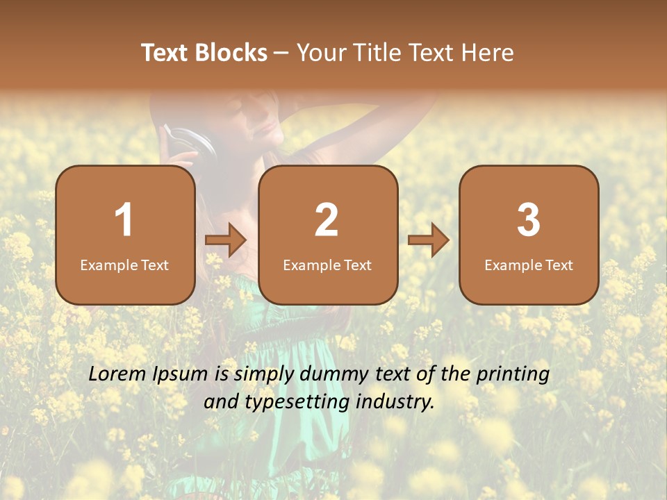 Young Blond Beautiful PowerPoint Template