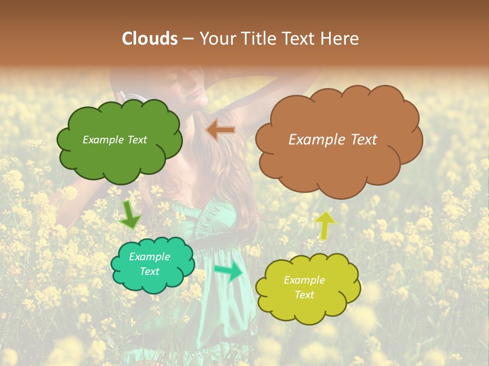 Young Blond Beautiful PowerPoint Template