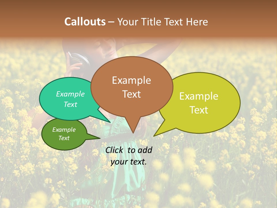 Young Blond Beautiful PowerPoint Template