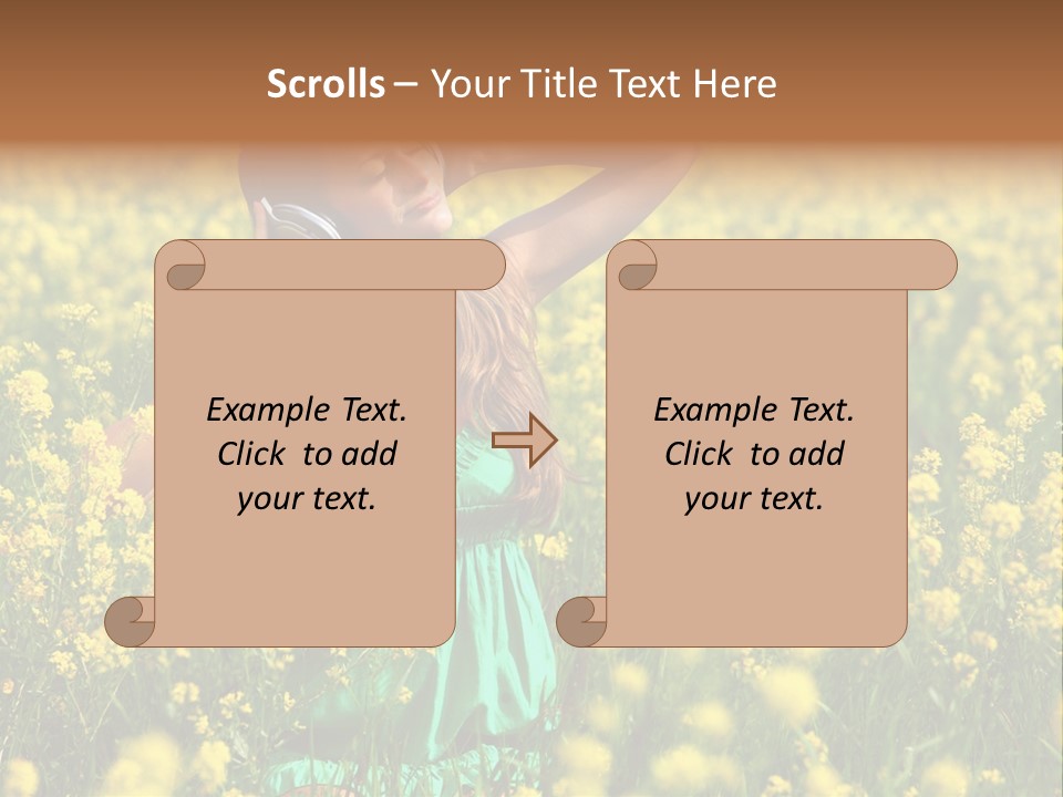 Young Blond Beautiful PowerPoint Template