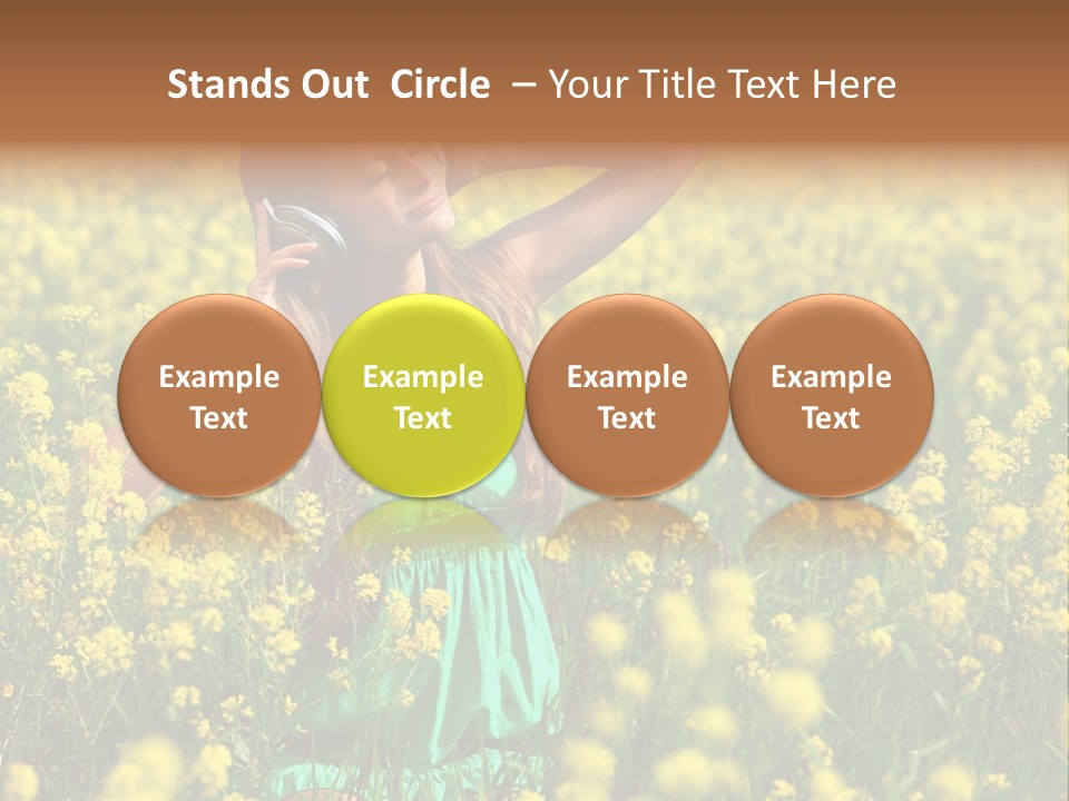 Young Blond Beautiful PowerPoint Template