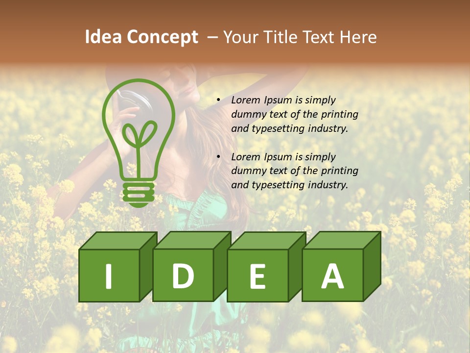 Young Blond Beautiful PowerPoint Template