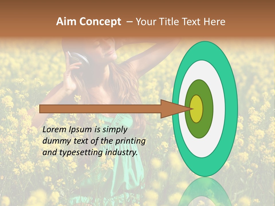 Young Blond Beautiful PowerPoint Template