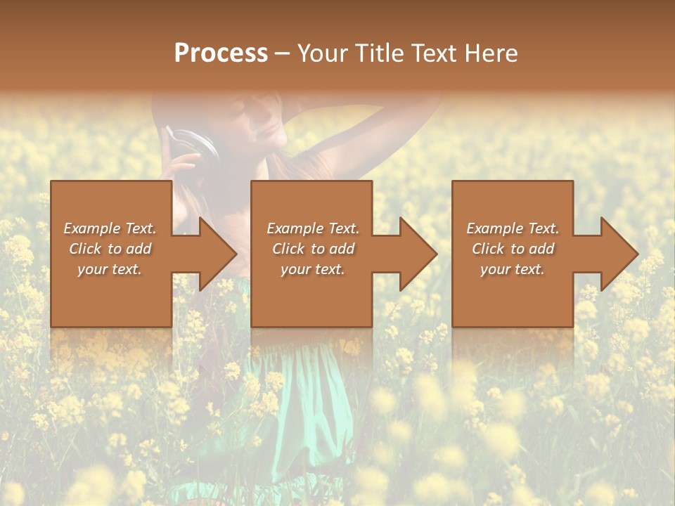 Young Blond Beautiful PowerPoint Template