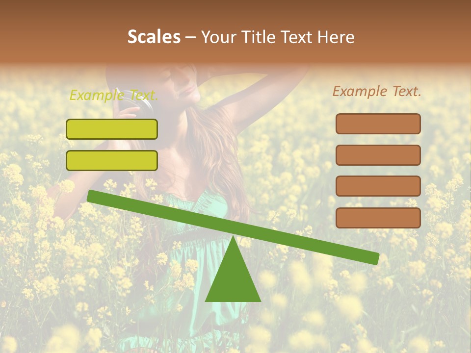 Young Blond Beautiful PowerPoint Template