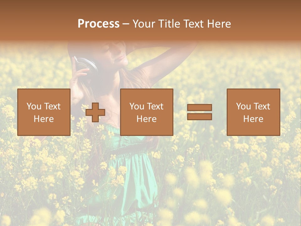 Young Blond Beautiful PowerPoint Template
