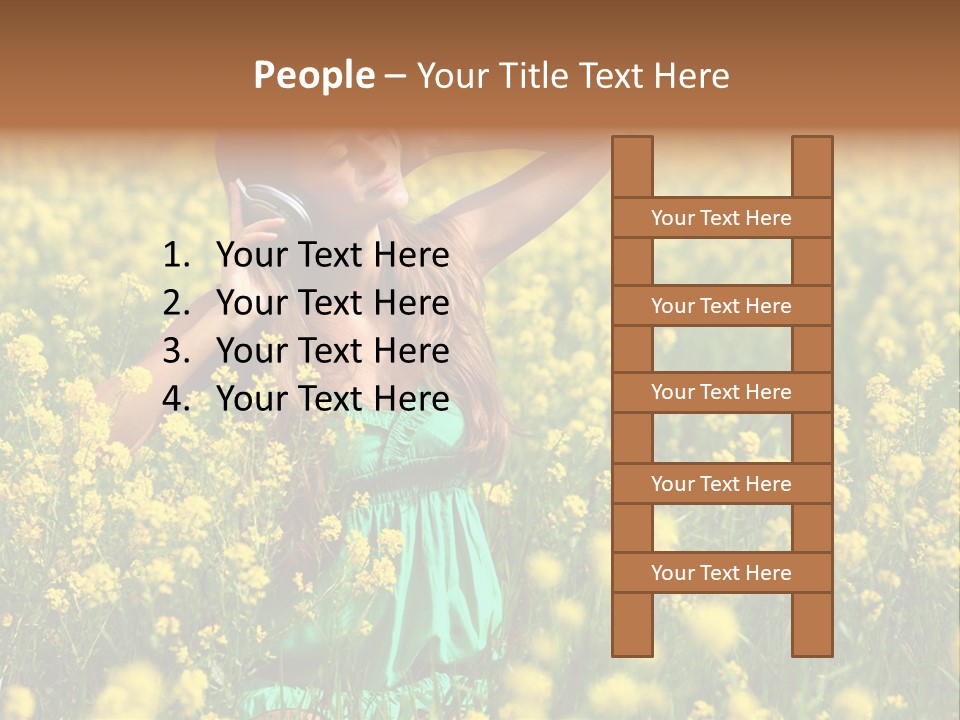 Young Blond Beautiful PowerPoint Template