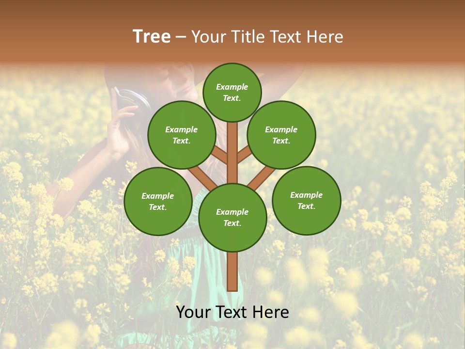 Young Blond Beautiful PowerPoint Template