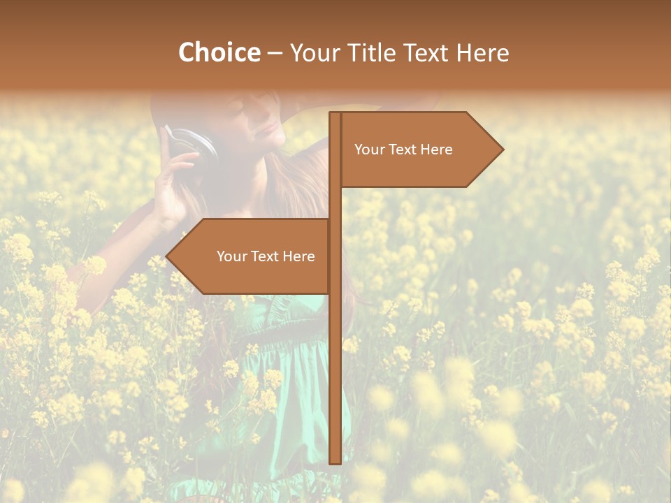 Young Blond Beautiful PowerPoint Template