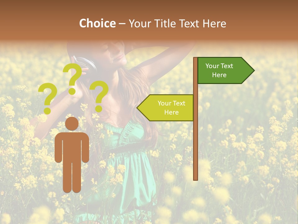 Young Blond Beautiful PowerPoint Template