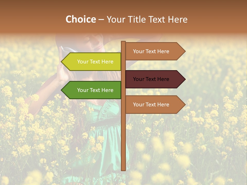 Young Blond Beautiful PowerPoint Template