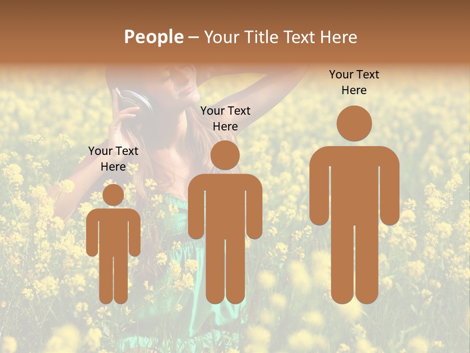 Young Blond Beautiful PowerPoint Template