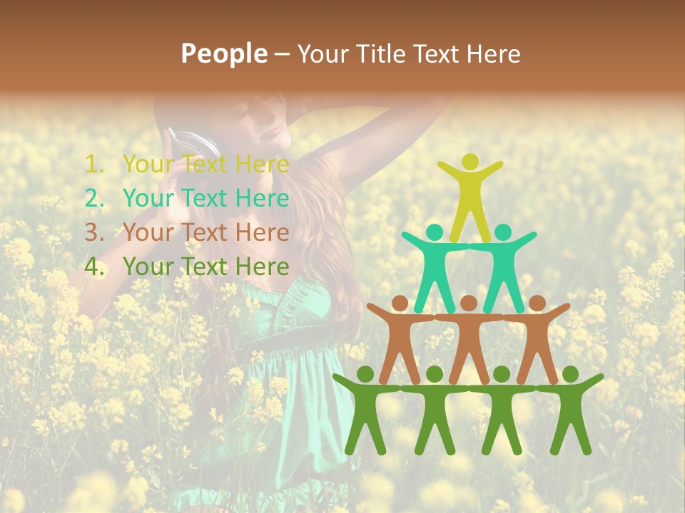 Young Blond Beautiful PowerPoint Template