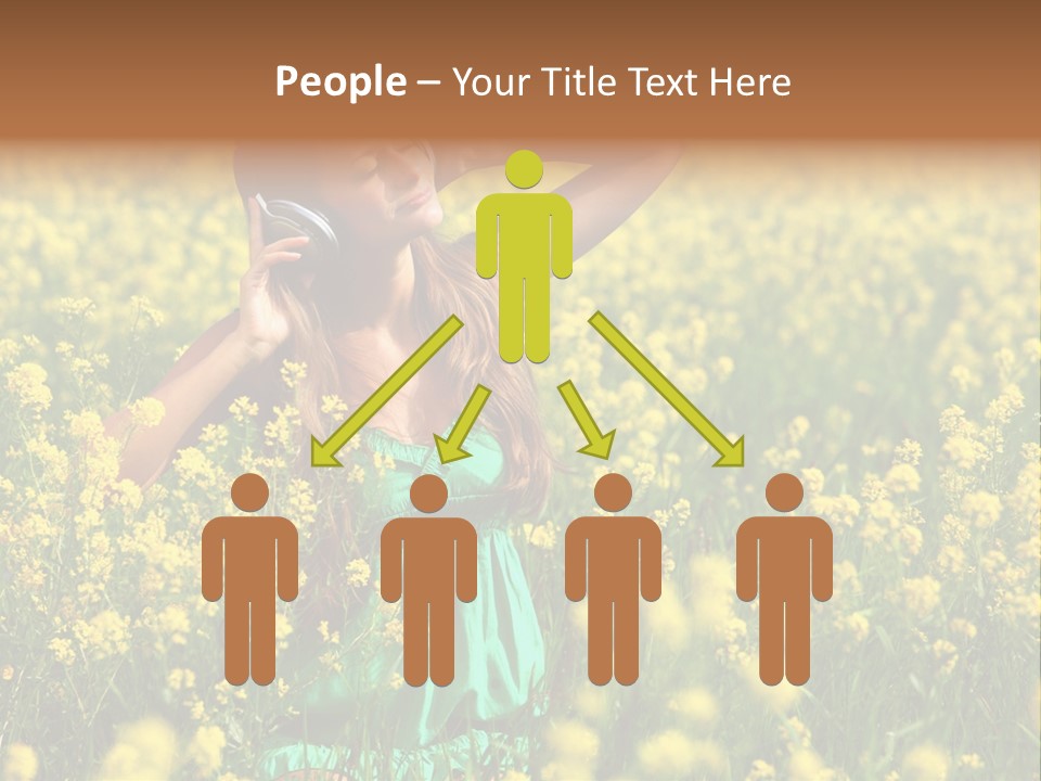 Young Blond Beautiful PowerPoint Template