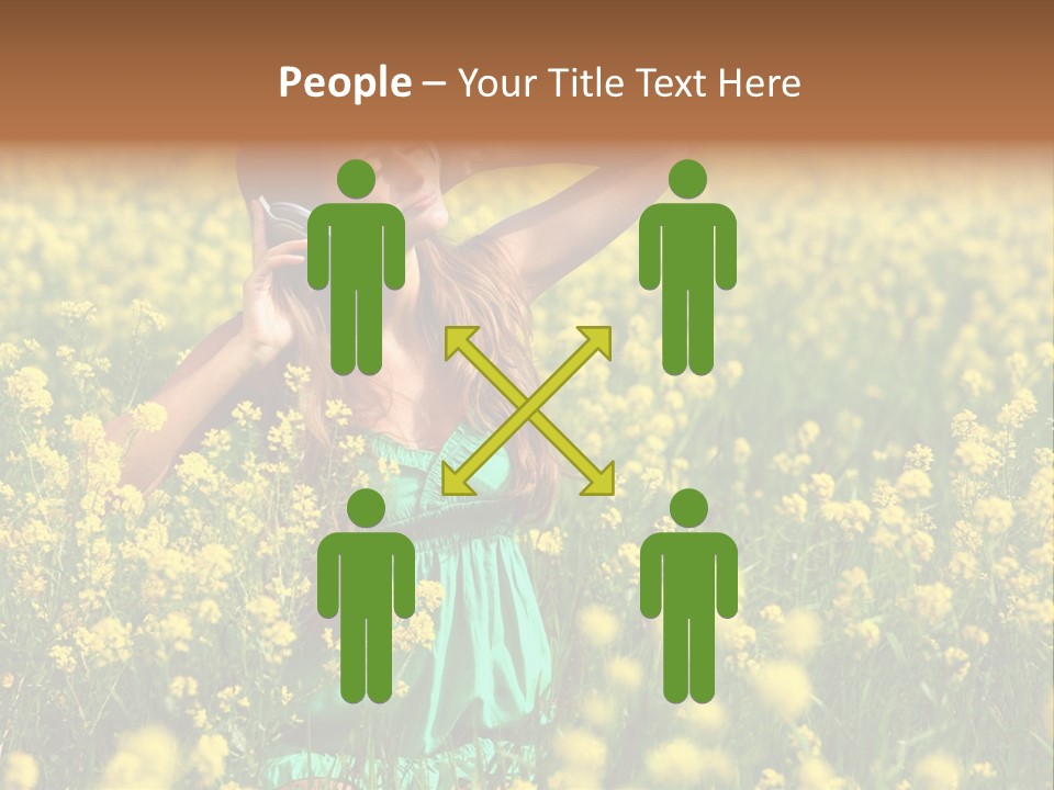 Young Blond Beautiful PowerPoint Template