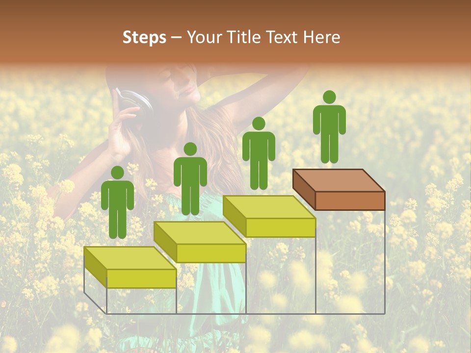 Young Blond Beautiful PowerPoint Template