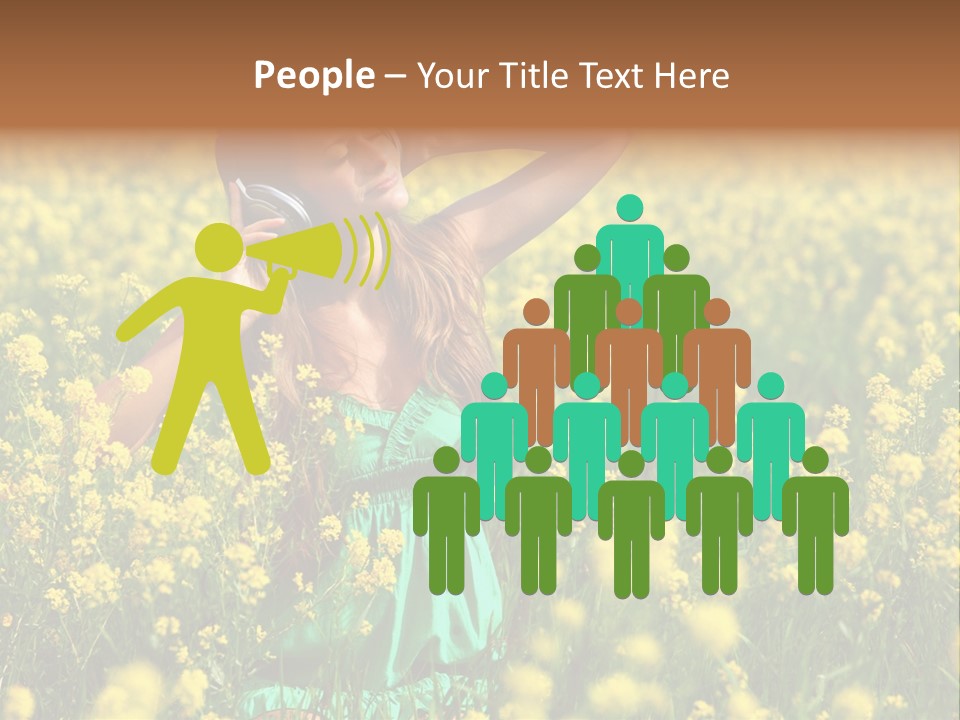 Young Blond Beautiful PowerPoint Template