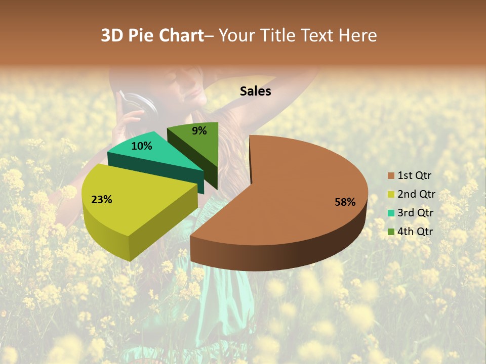 Young Blond Beautiful PowerPoint Template