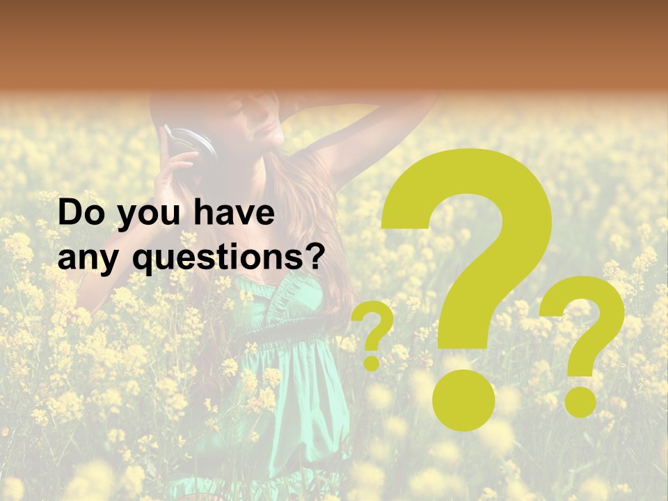 Young Blond Beautiful PowerPoint Template