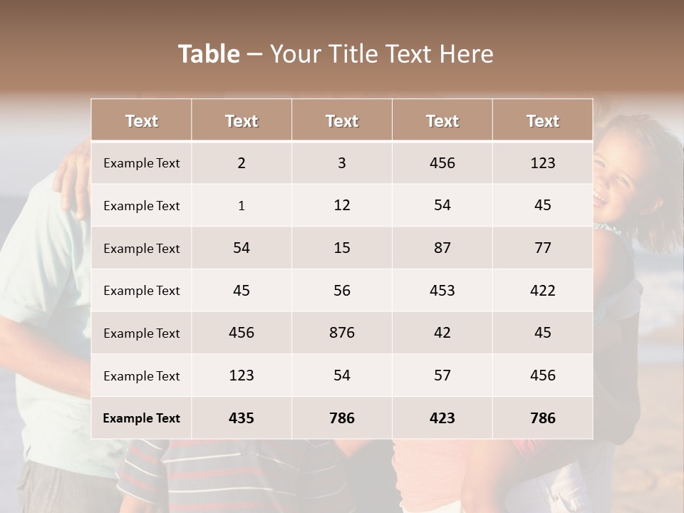 Person Horizontal Mother PowerPoint Template