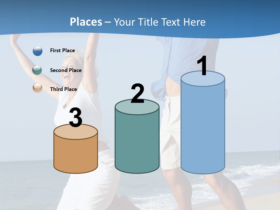 Woman Mid Air Senior PowerPoint Template