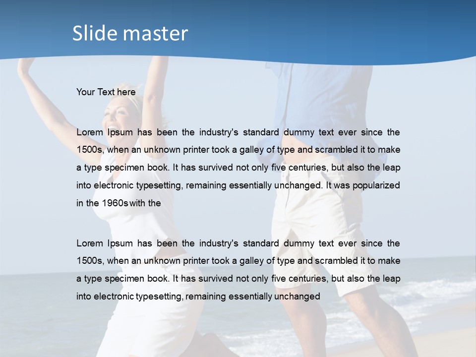 Woman Mid Air Senior PowerPoint Template