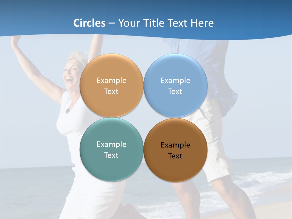 Woman Mid Air Senior PowerPoint Template