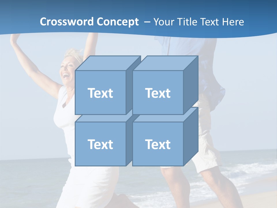 Woman Mid Air Senior PowerPoint Template