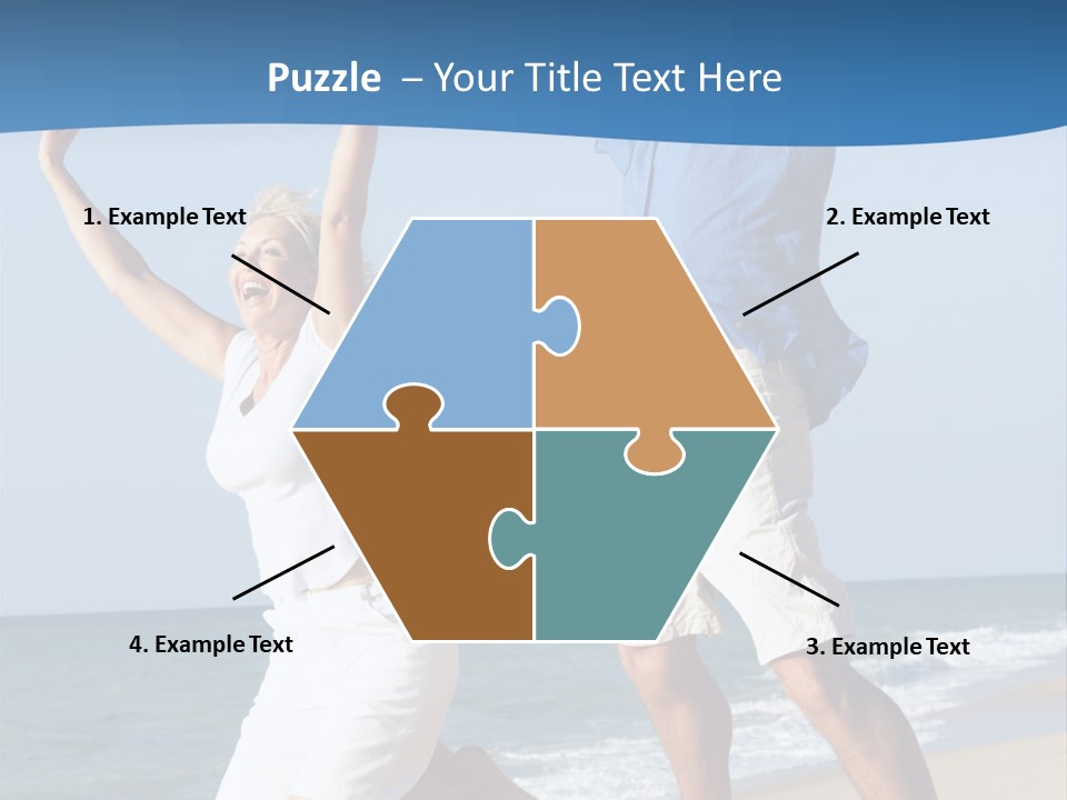 Woman Mid Air Senior PowerPoint Template