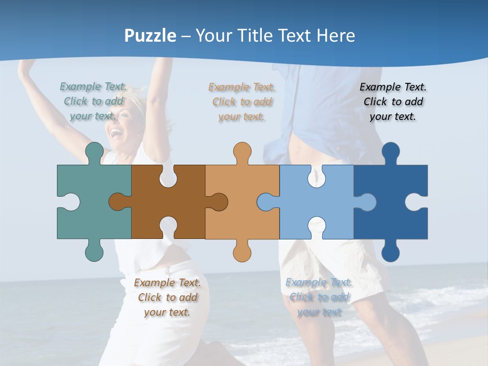 Woman Mid Air Senior PowerPoint Template