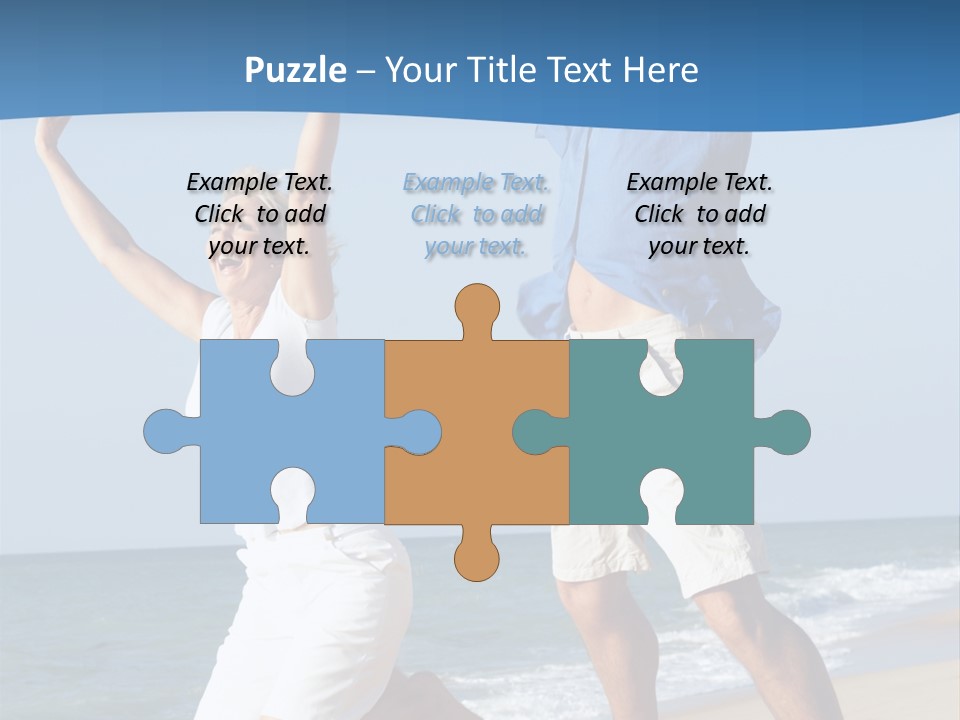 Woman Mid Air Senior PowerPoint Template