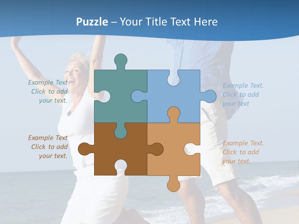 Woman Mid Air Senior PowerPoint Template