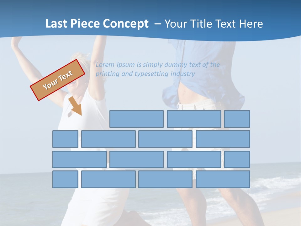 Woman Mid Air Senior PowerPoint Template