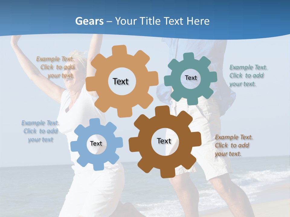 Woman Mid Air Senior PowerPoint Template