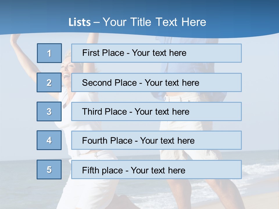 Woman Mid Air Senior PowerPoint Template
