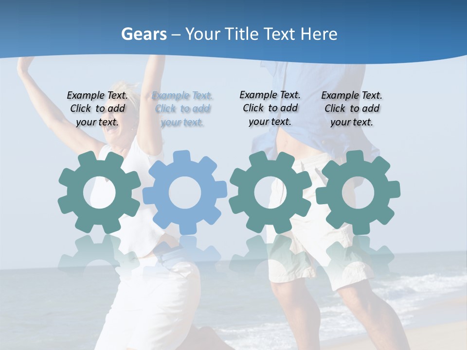 Woman Mid Air Senior PowerPoint Template