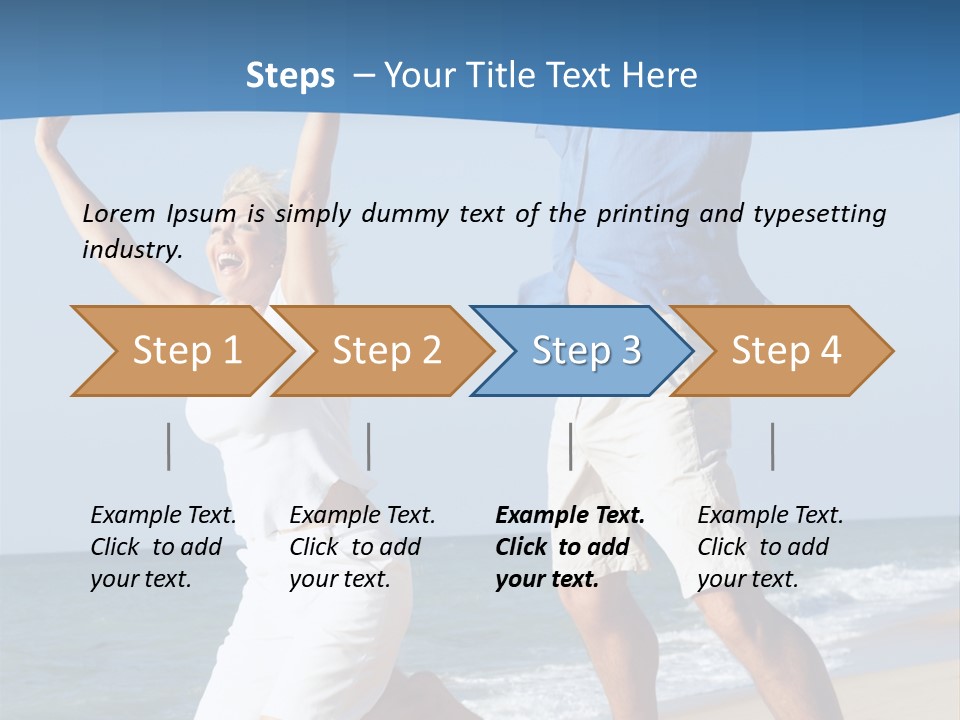 Woman Mid Air Senior PowerPoint Template