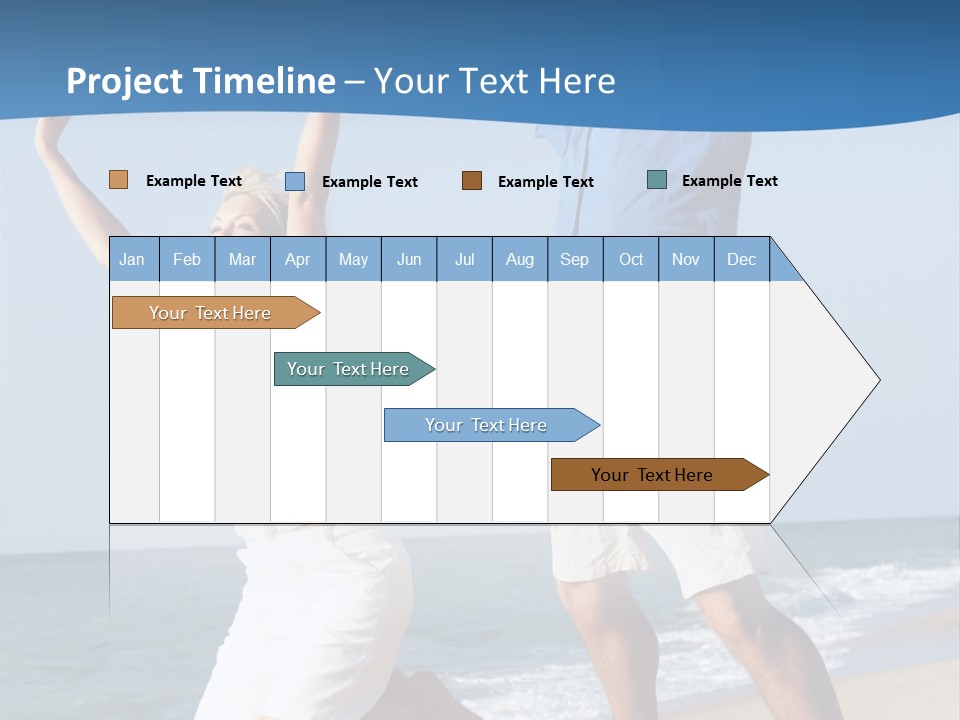 Woman Mid Air Senior PowerPoint Template