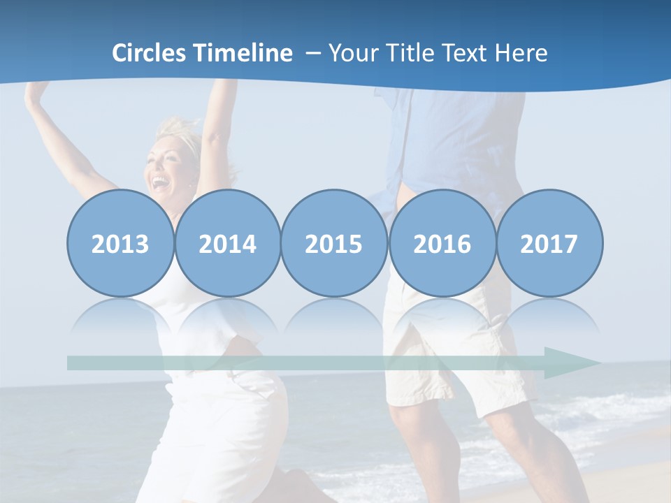 Woman Mid Air Senior PowerPoint Template