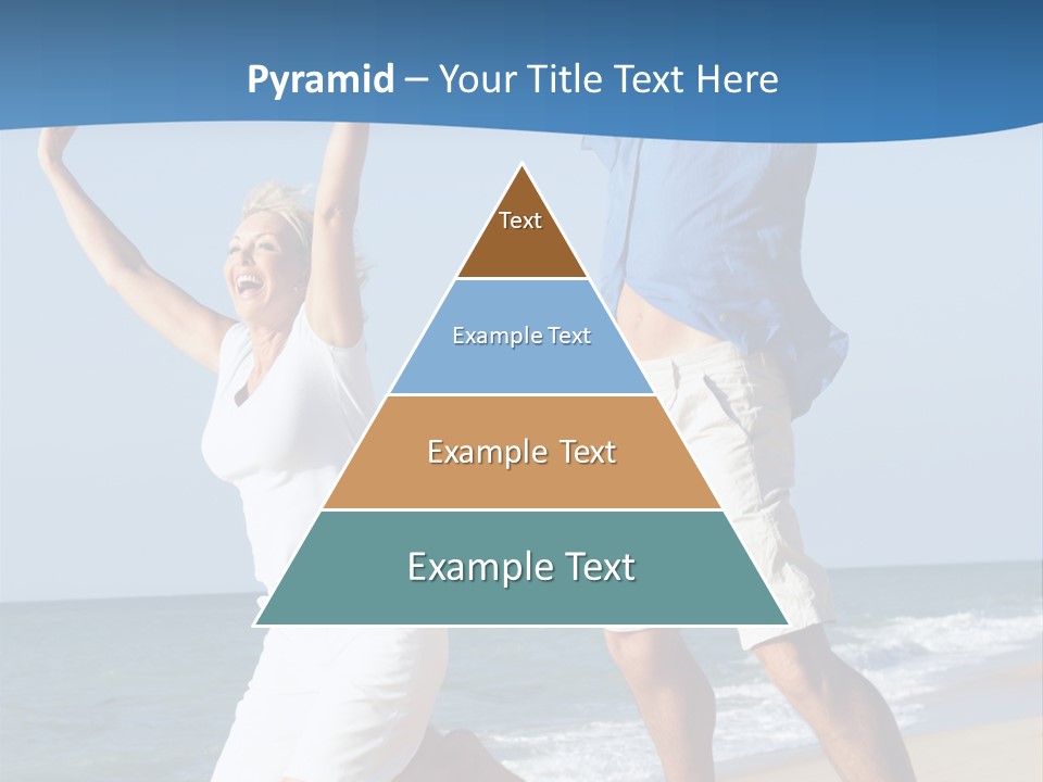 Woman Mid Air Senior PowerPoint Template