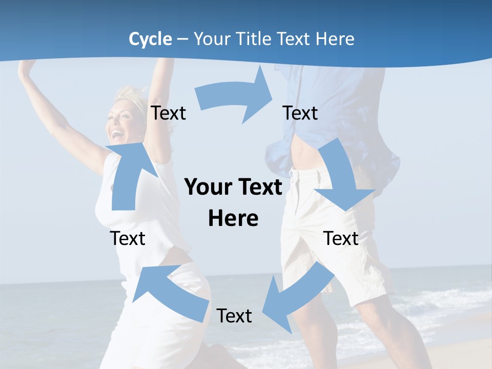 Woman Mid Air Senior PowerPoint Template