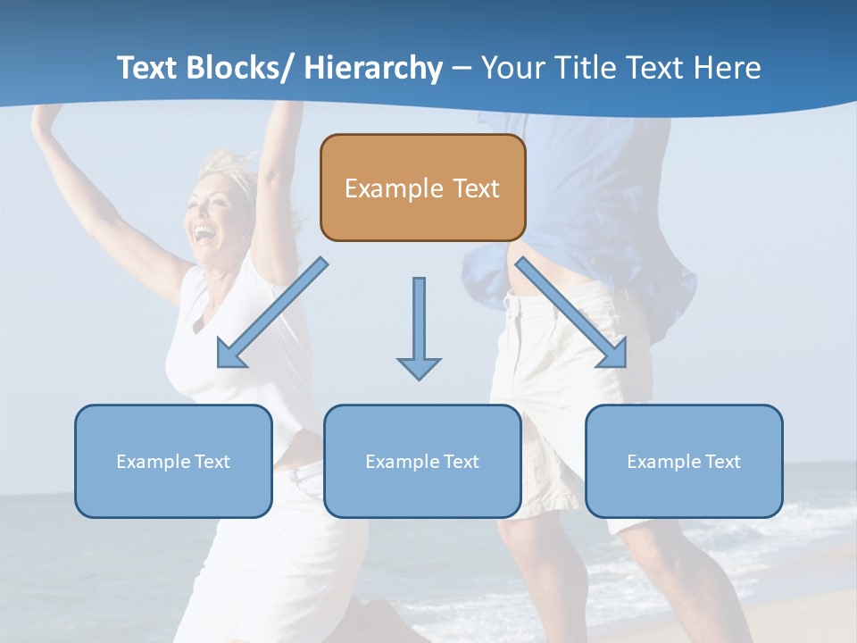 Woman Mid Air Senior PowerPoint Template